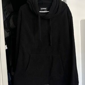 Express Men's Cozy Black Hoodie Sweater